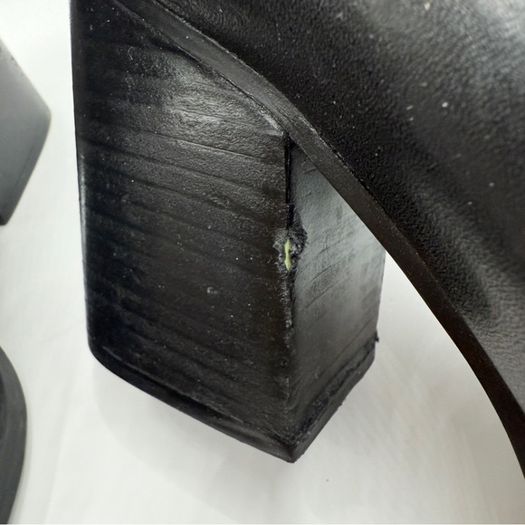 Marc Fisher Marela Black Leather Ankle Boots - Picture 6 of 9
